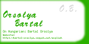 orsolya bartal business card